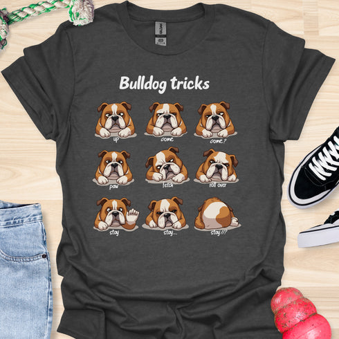 Bulldog tricks - V4 - Cute Funny T-Shirt